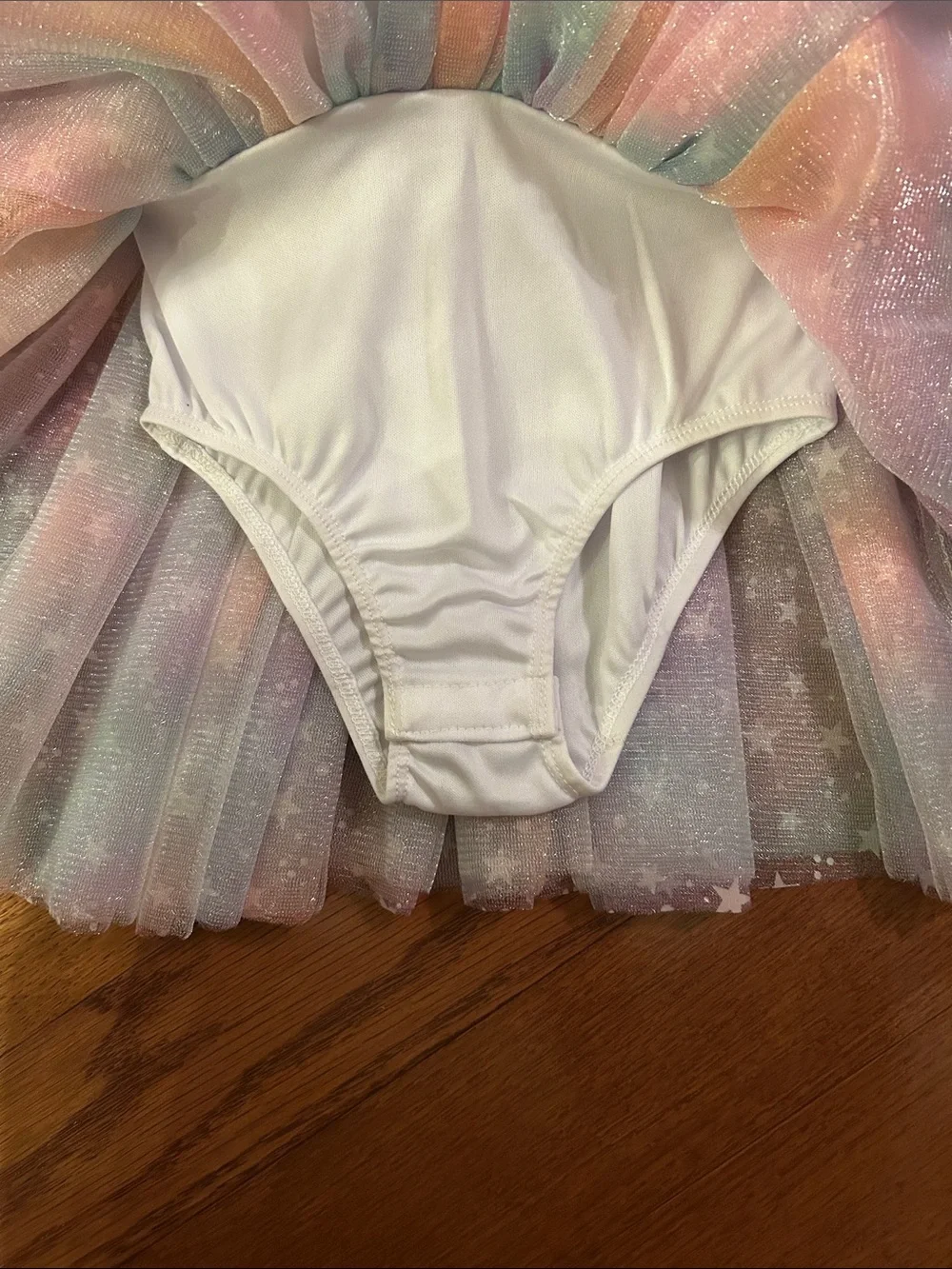 White Faux Fur Unicorn Costume, Pastel Rainbow Tulle Skirt, Unicorn Head Hood 2T